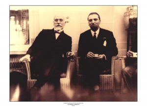 48. Ο Ελευθέριος Βενιζέλος με τον Ιταλό Υπουργό Εξωτερικών Γκράντι, Αθήνα 1928. / Eleftherios Venizelos with the Foreign Secretary of Italy, Grandi, Athens 1928.